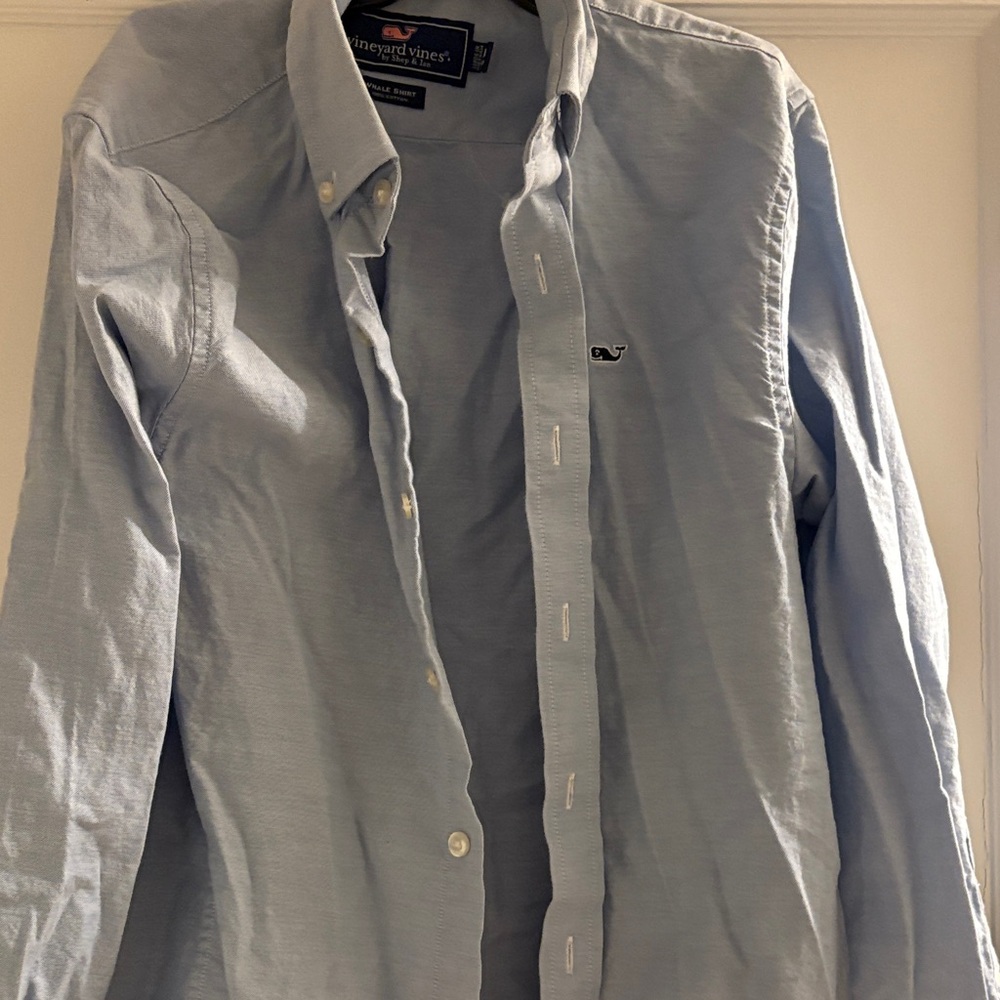 Vineyard Vines Boy’s Light Blue Button Down Shirt M 10-12